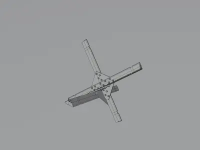 Army Hedgehog Roadblock Obstacle Low-poly 3D model