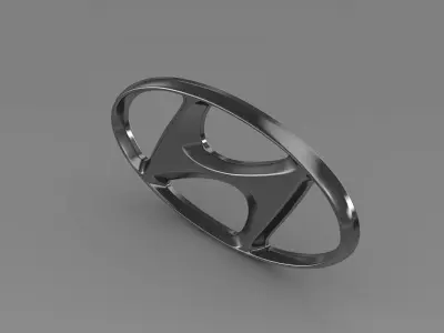 hyundai logo 3D model by Sergey from CGTrader