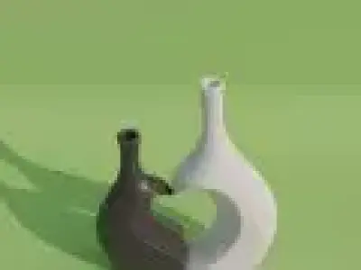  double flower vase Free 3D print model