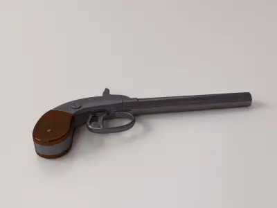 Civil War Pistol 3D model