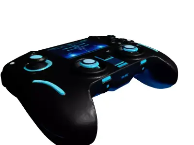 Futuristic Gaming Controller Display 3D model