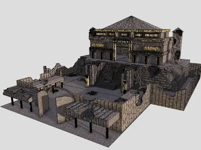 The Fortress Low-poly 3D model
