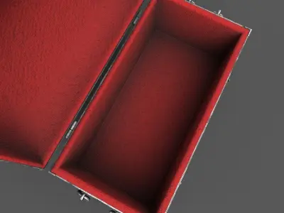 Treasure Chest Open Low-poly 3D model