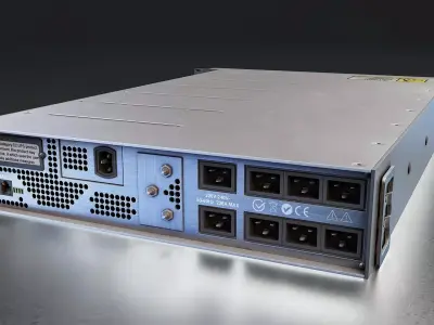 Rackmount UPS Power Supply 3D Model Low-poly 3D model