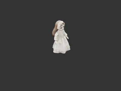 Antique Bride Doll Low-poly 3D model