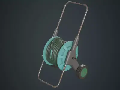 Hose Cart 1B Low-poly 3D model