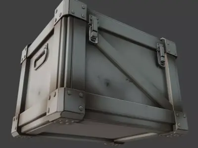 Metal Storage Crate 3D model