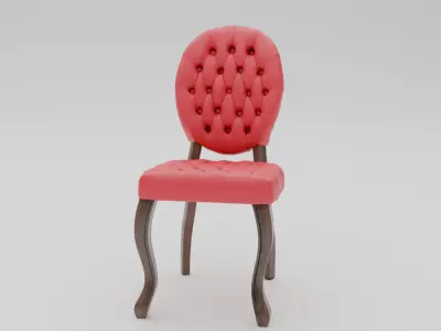 Antique Chair Low-poly 3D model