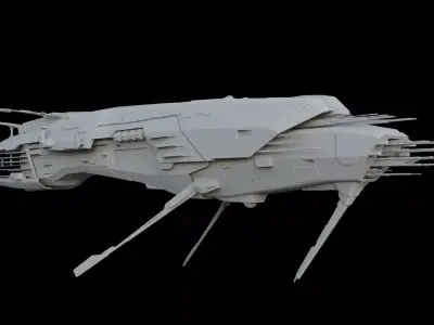 Sci Fi Alien SpaceShip 3D model