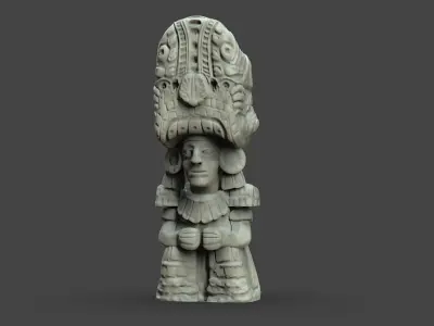 Mayan statue  3D print model