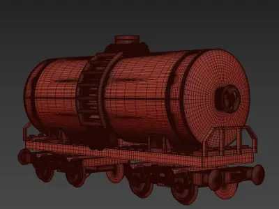 Train Sisterna Lego 3D model