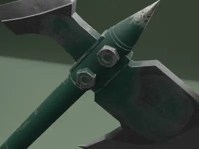 Survivalists axe PBR Low-Poly Game READY -3 Low-poly 3D model