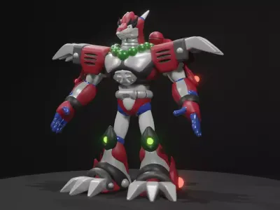 Magma Dragoon Low-poly 3D model