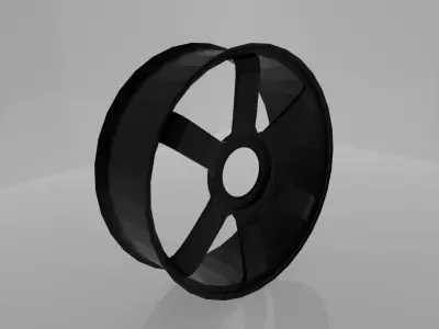 DW37 Low-Poly Wheel Low-poly 3D model