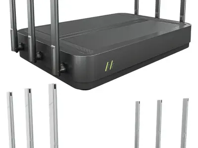 Router PBR 2 Types Low-poly 3D model