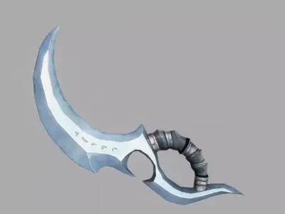 Dagger sword Low-poly 3D model 5