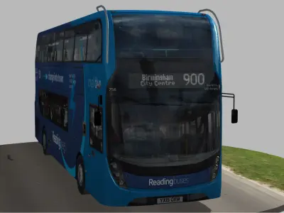 Alexander Dennis Enviro400 MMC Royal blue Low-poly 3D model