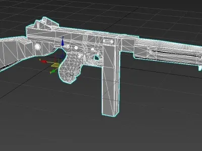 M1 Thompson - American WW2 Weapon Low-poly 3D model