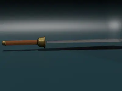 game ready low poly sword Free 3D model order