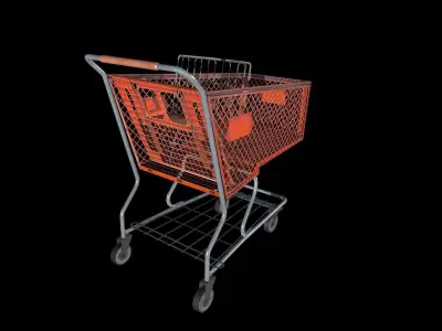 Shopping Carts Low-poly 3D model