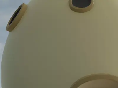Whimsical Egg Village 3D model buy