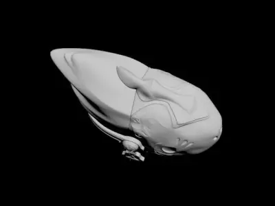 Chocobo Helmet Low-poly 3D model