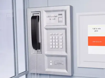 Telephone box 3D model