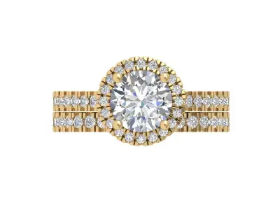 Solitaire Engagement Ring 3D print model 115