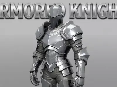 Armored KNIGHT V2 LOW AND HIGH POLY Low-poly 3D model Low-poly 3D model