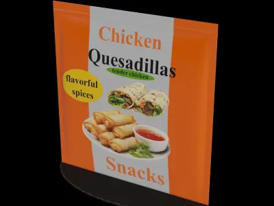 Snacks Chicken Quesadillas 3D model