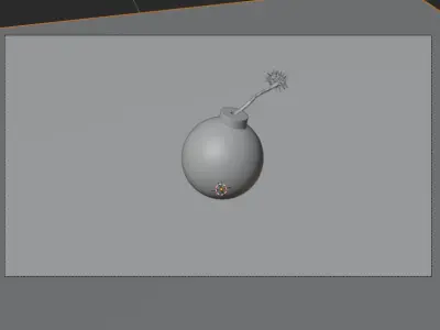 Rounded Bomb  Low-poly 3D model