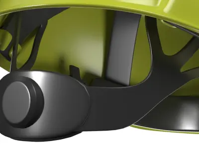 Construction Safety Helmet Yellow 3D model