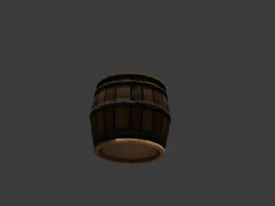 barrel low-poly Low-poly 3D model