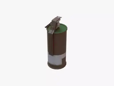 M18 Smoke Grenade Green Low-poly 3D model