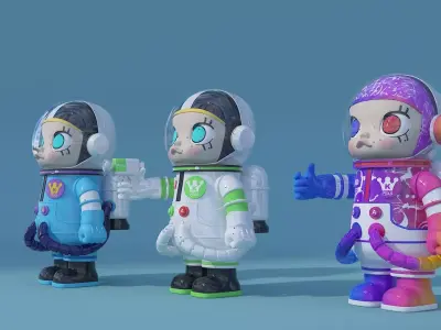 Pop Mart Figurine 01 3D model