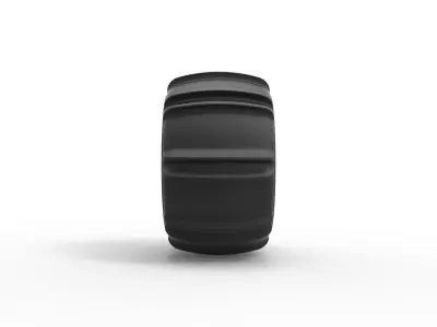 Dune buggy rear tire 9 Scale 1 to 25 3D print model