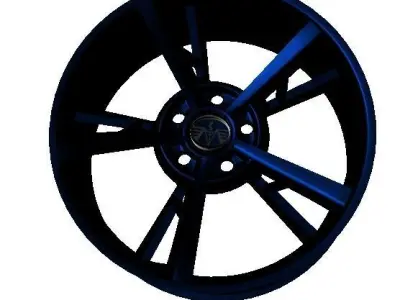Race Car Rim Low-poly 3D model
