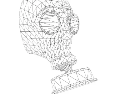gasmask gas mask Low-poly 3D model