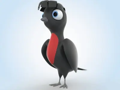 Umbrella Bird 3D model