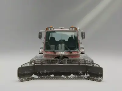 Prinoth Leitwolf Snow Groomer Heavy Machinery 3D Model low poly Low-poly 3D model