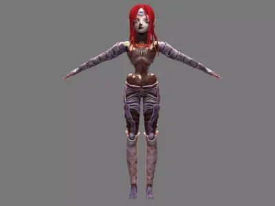 Centipede 3d Character Low-poly 3D model