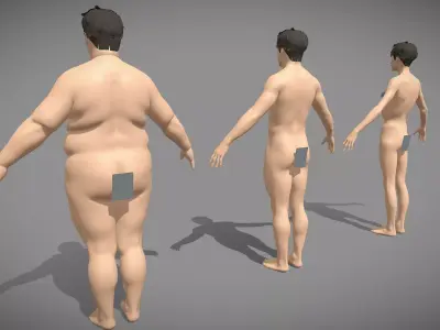 Base Mesh Pack - Male 3D model