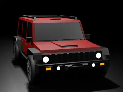 Lowpoly Jeep 3D model