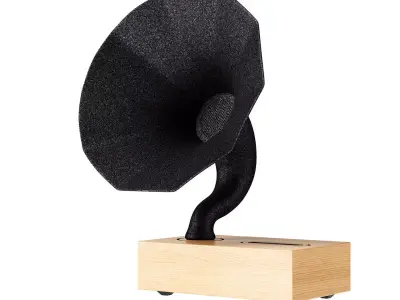 Natural Oak Phonograph by Acoustibox 3D model