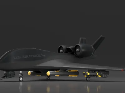 Future Drone Global Hawk  GI 3D model  Low-poly 3D model