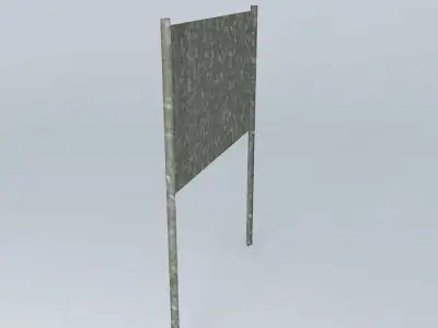 Unmarked Holes Danger Sign Free 3D model purchase
