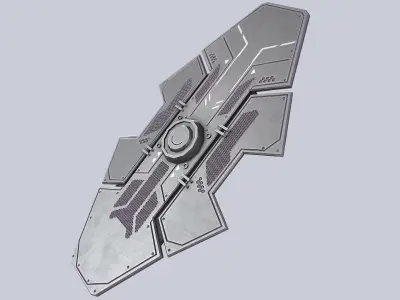 Sci fi shield Low-poly 3D model