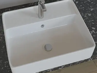 Sink with mixer Free 3D model