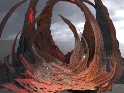 Ancient Raptor Rocks 6 3D model