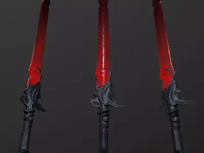 SwordR sword Low-poly 3D model